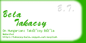 bela takacsy business card